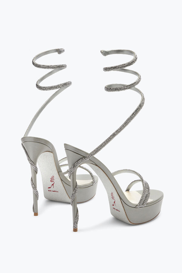 jeweled margot kristaller grÅ plattformen sandalen 130 rene caovilla