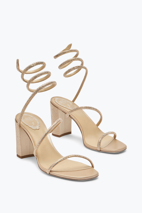 jeweled cleo crystal sandal beige 80 rene caovilla