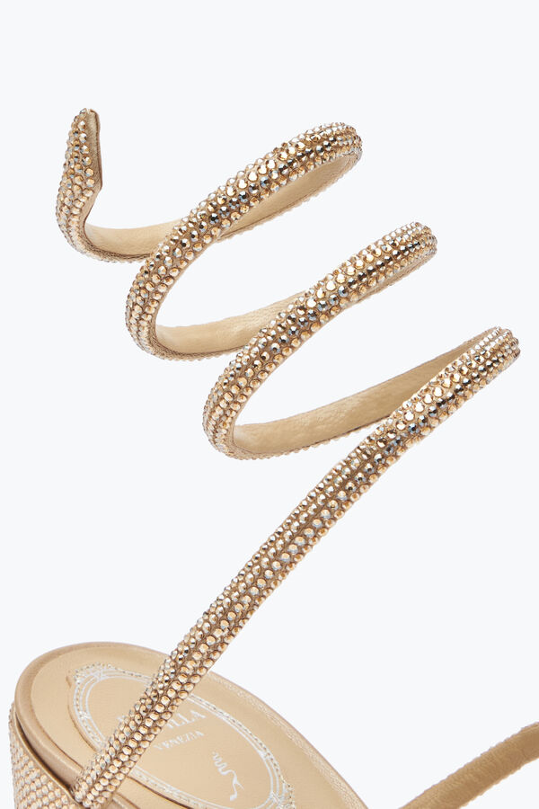 jeweled cleo crystal sandal beige 80 rene caovilla
