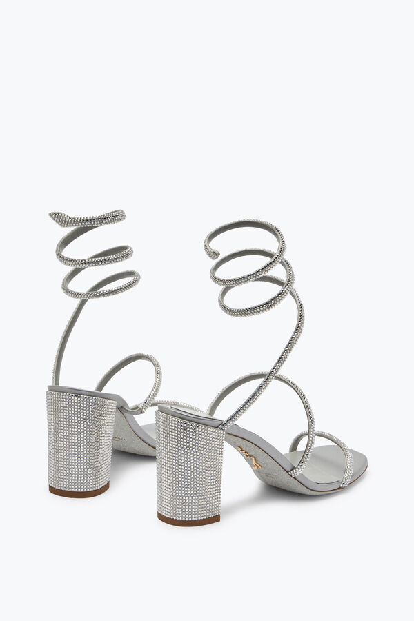 jeweled cleo crystal grå sandal 80 rene caovilla
