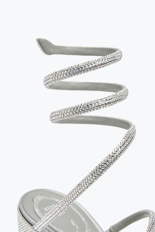 jeweled cleo crystal grå sandal 80 rene caovilla