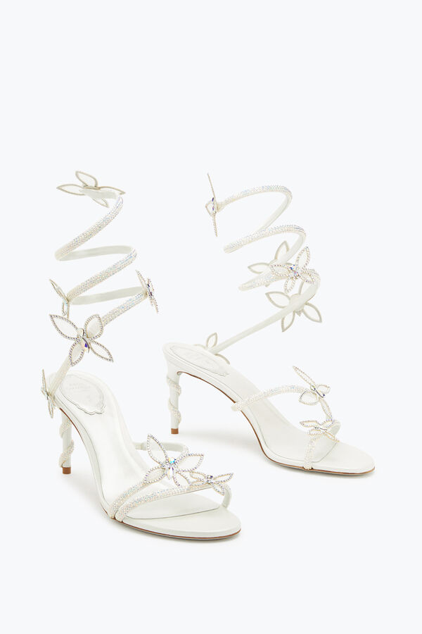 jeweled margot vit sandal med fjärilar 80 rene caovilla