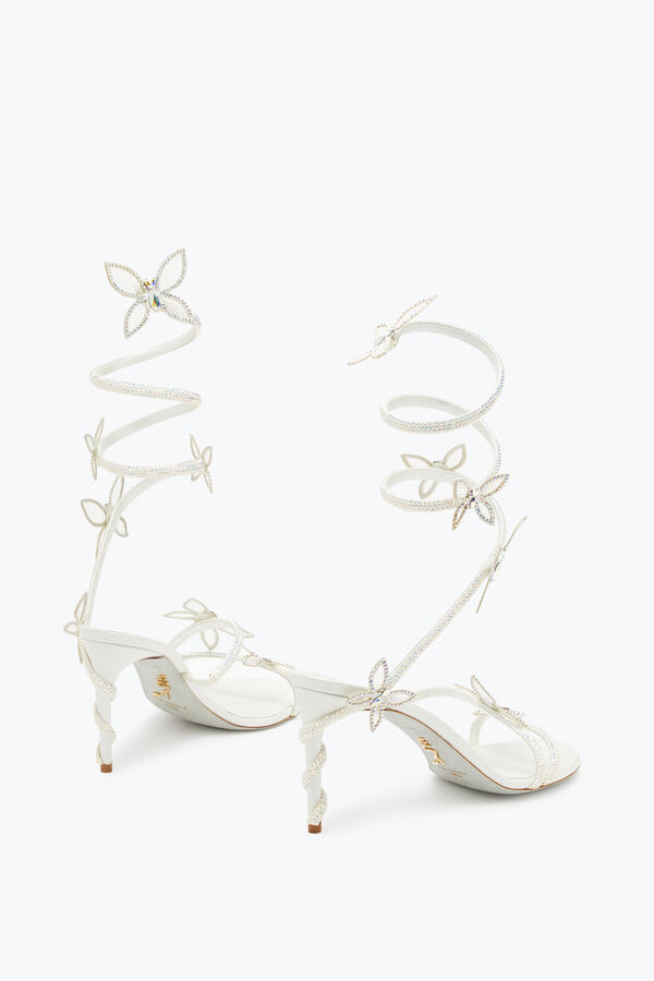 jeweled margot vit sandal med fjärilar 80 rene caovilla