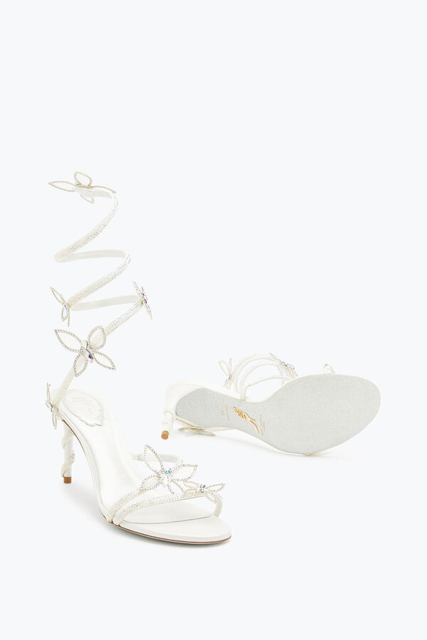 jeweled margot vit sandal med fjärilar 80 rene caovilla