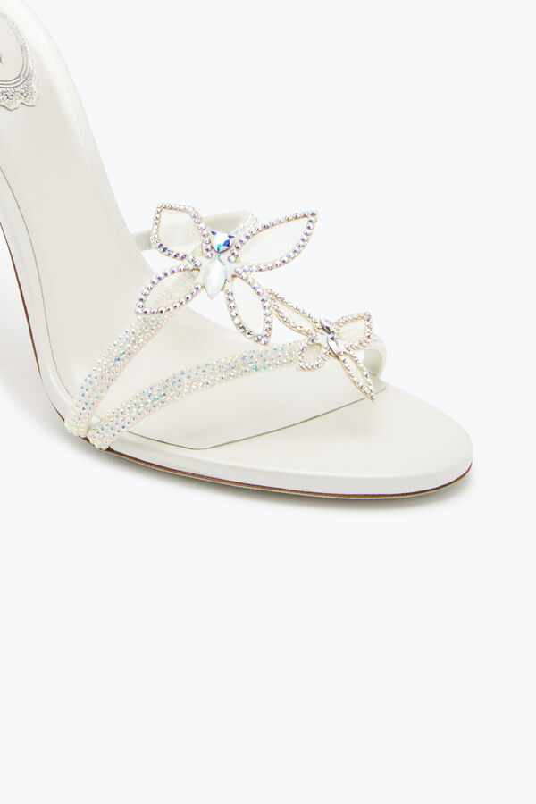 jeweled margot vit sandal med fjärilar 105 rene caovilla