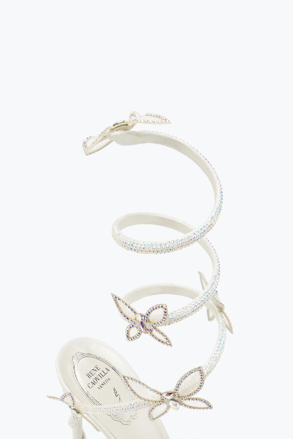 jeweled margot vit sandal med fjärilar 105 rene caovilla