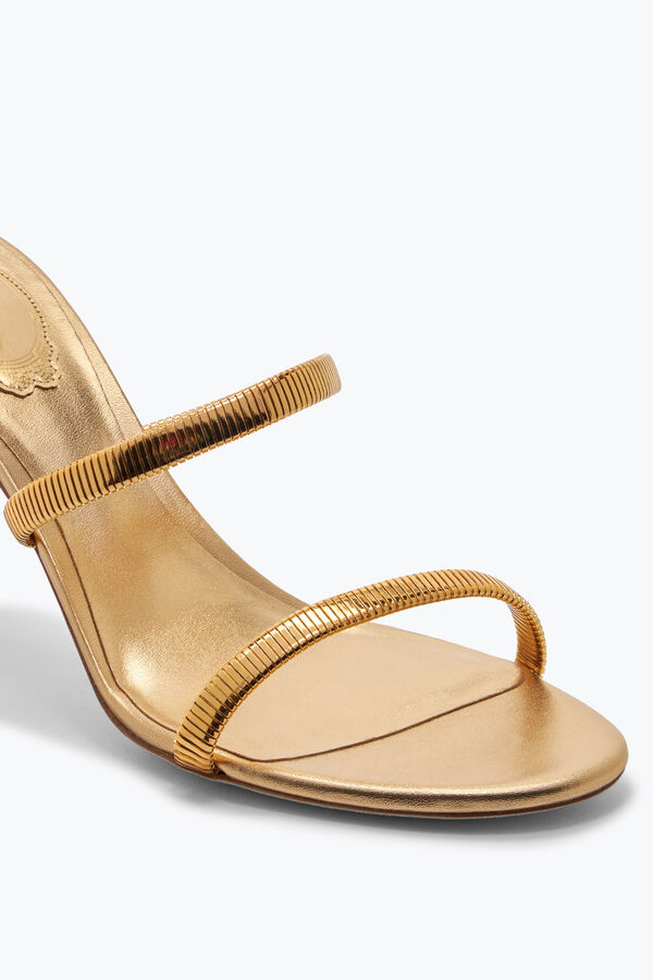 jeweled juniper metalliskt guld sandal 80 rene caovilla