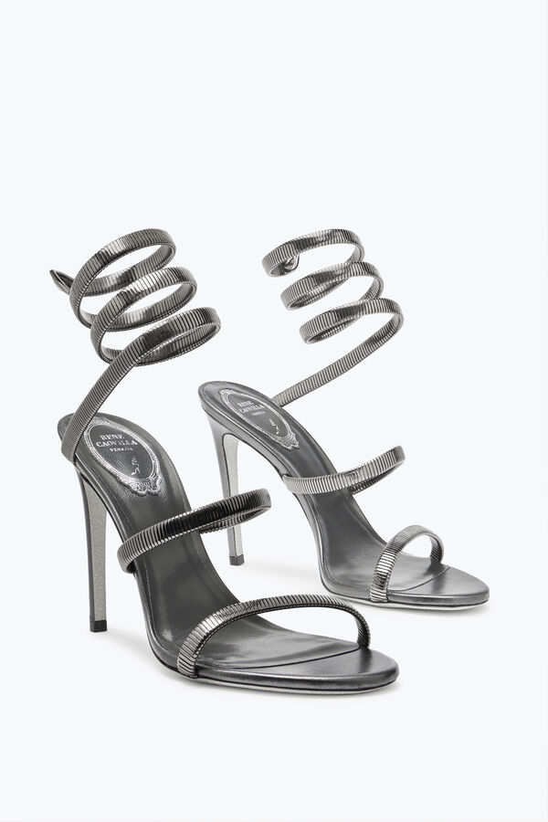jeweled juniper gunmetal sandal 105 rene caovilla