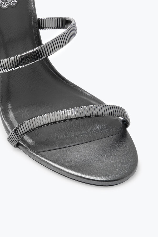 jeweled juniper gunmetal sandal 105 rene caovilla