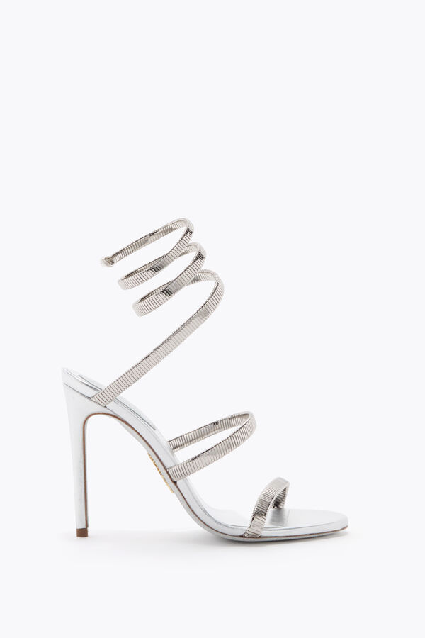 jeweled juniper metall silver sandal 105 rene caovilla
