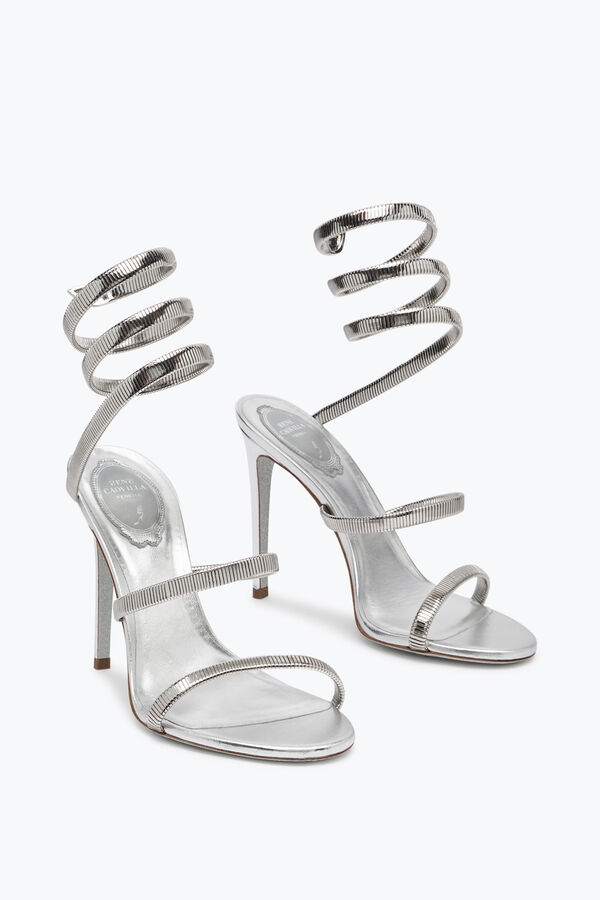 jeweled juniper metall silver sandal 105 rene caovilla