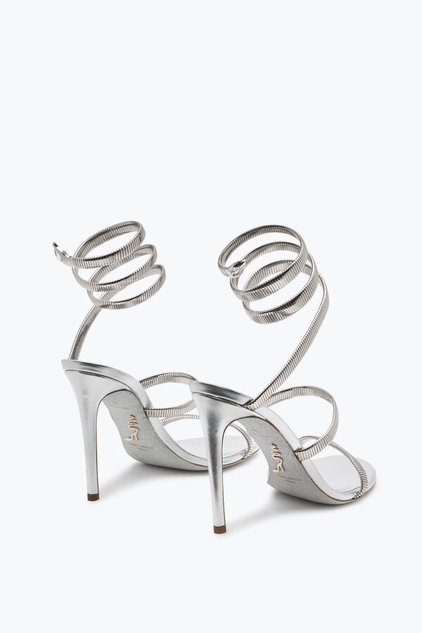 jeweled juniper metall silver sandal 105 rene caovilla