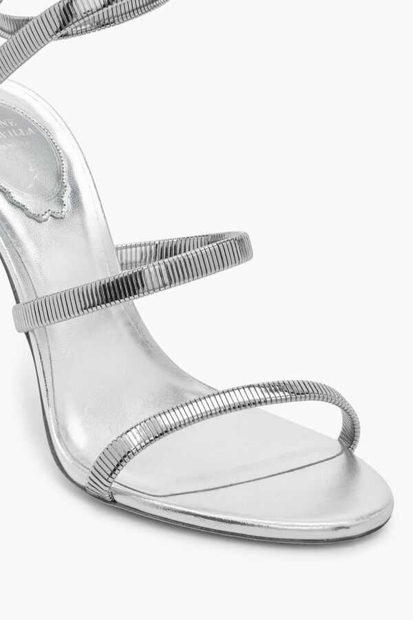 jeweled juniper metall silver sandal 105 rene caovilla