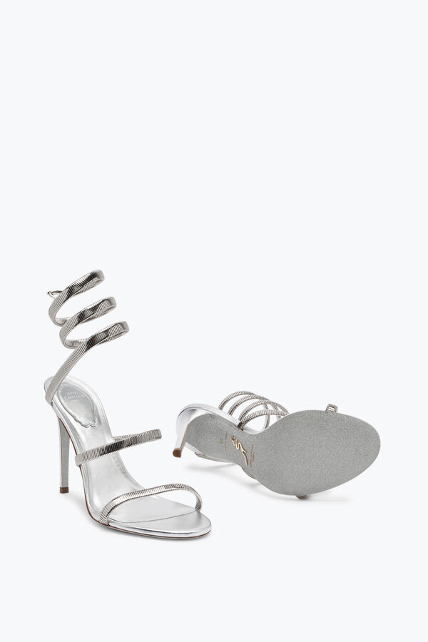 jeweled juniper metall silver sandal 105 rene caovilla
