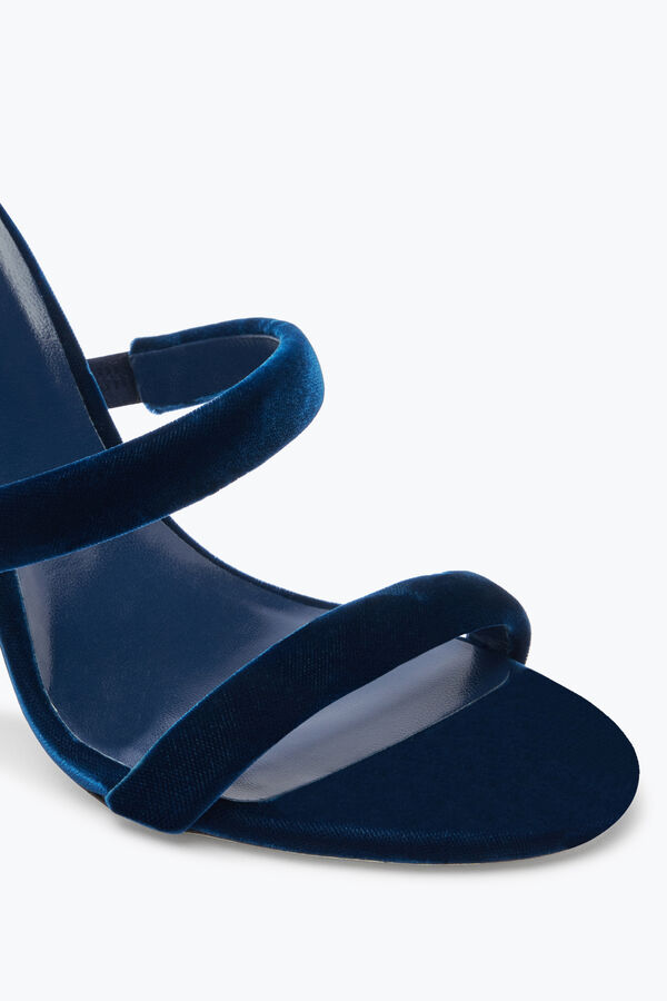 jeweled cleo marinblå sammet sandal 105 rene caovilla