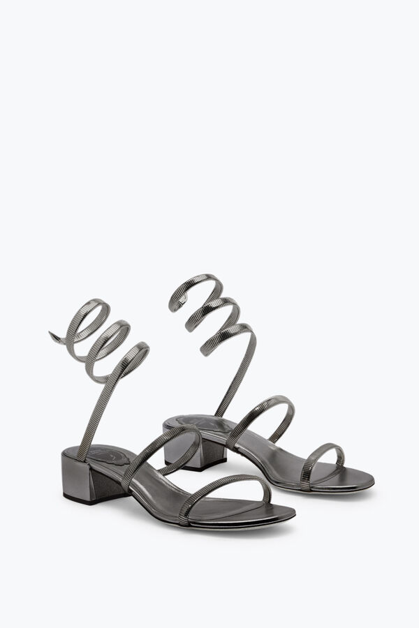 jeweled juniper gunmetal sandal 40 rene caovilla