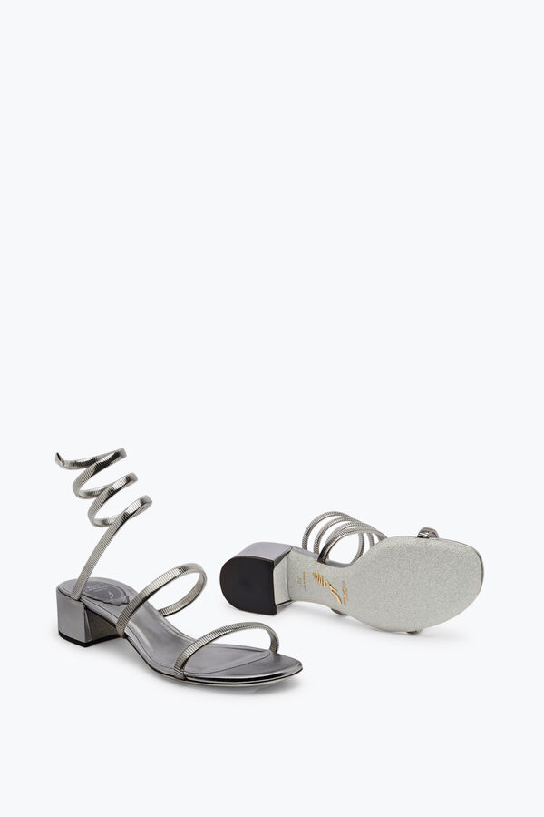 jeweled juniper gunmetal sandal 40 rene caovilla