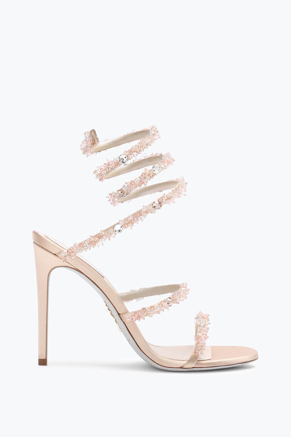 jeweled cinderella naken sandal med ormen 105 rene caovilla