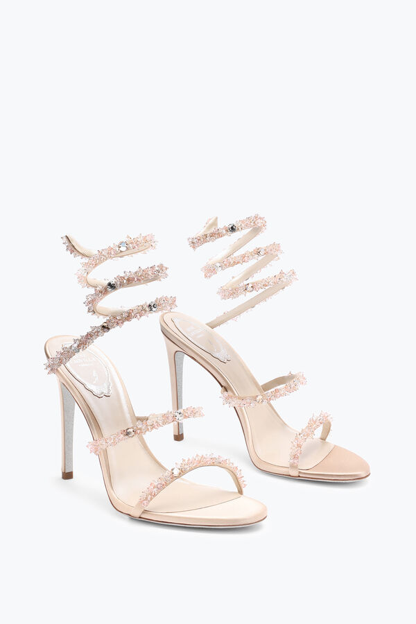 jeweled cinderella naken sandal med ormen 105 rene caovilla