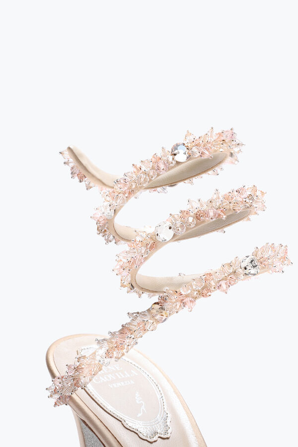 jeweled cinderella naken sandal med ormen 105 rene caovilla