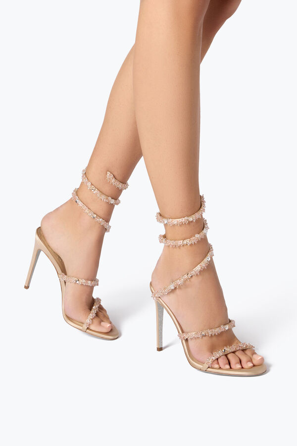 jeweled cinderella naken sandal med ormen 105 rene caovilla