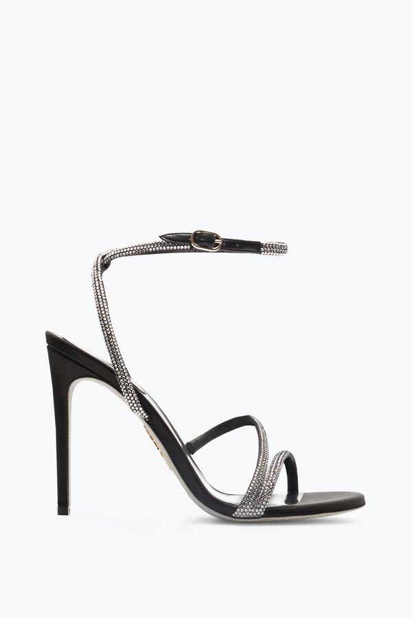 jeweled irina svart sandal med kristaller 105 rene caovilla