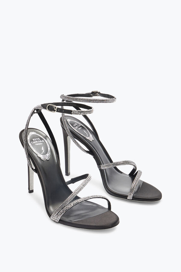 jeweled irina svart sandal med kristaller 105 rene caovilla