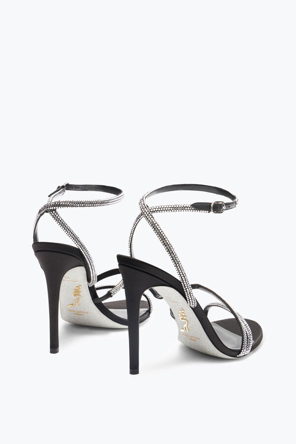 jeweled irina svart sandal med kristaller 105 rene caovilla