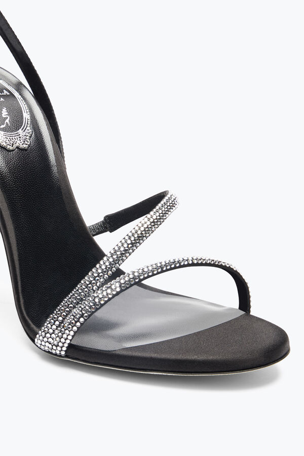 jeweled irina svart sandal med kristaller 105 rene caovilla