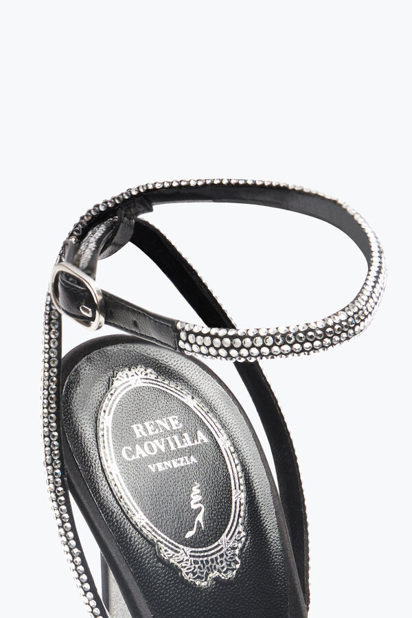 jeweled irina svart sandal med kristaller 105 rene caovilla