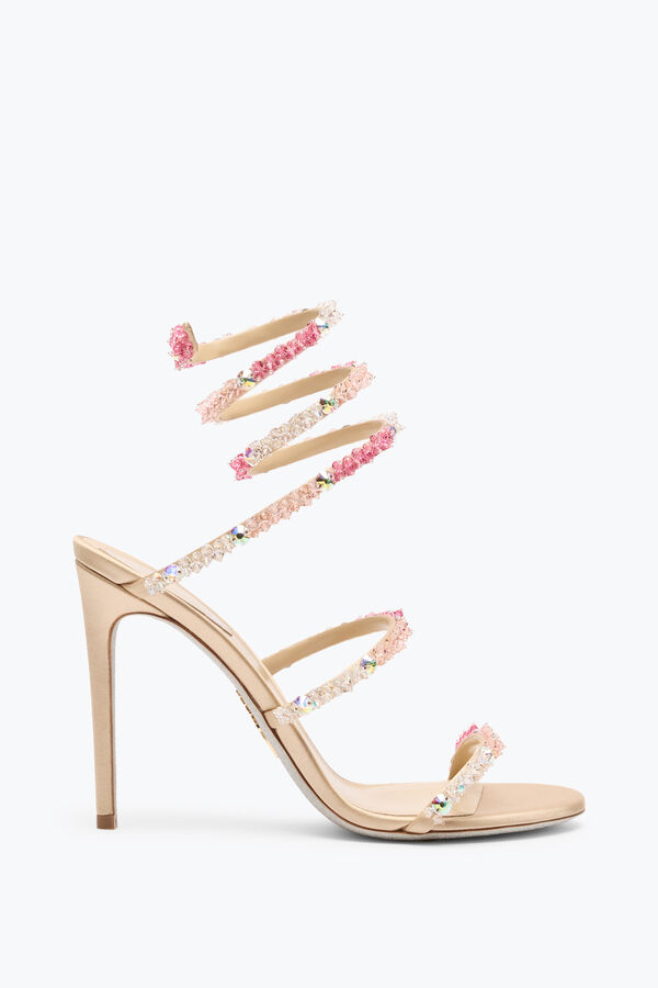 jeweled cinderella barbie rosa sandal med ormen 105 rene caovilla