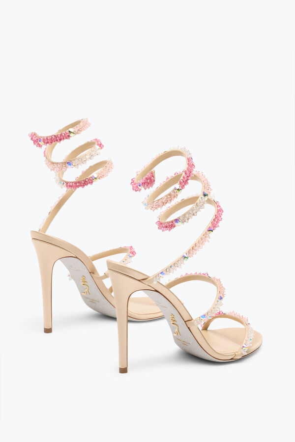 jeweled cinderella barbie rosa sandal med ormen 105 rene caovilla