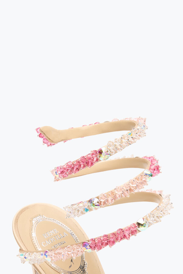 jeweled cinderella barbie rosa sandal med ormen 105 rene caovilla