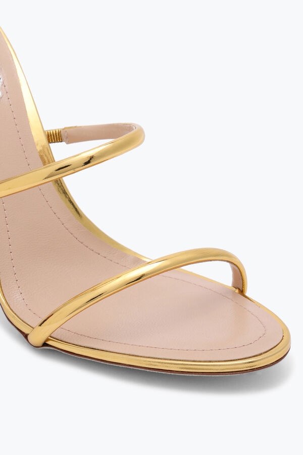 jeweled cleo metalliskt guld sandal 105 rene caovilla