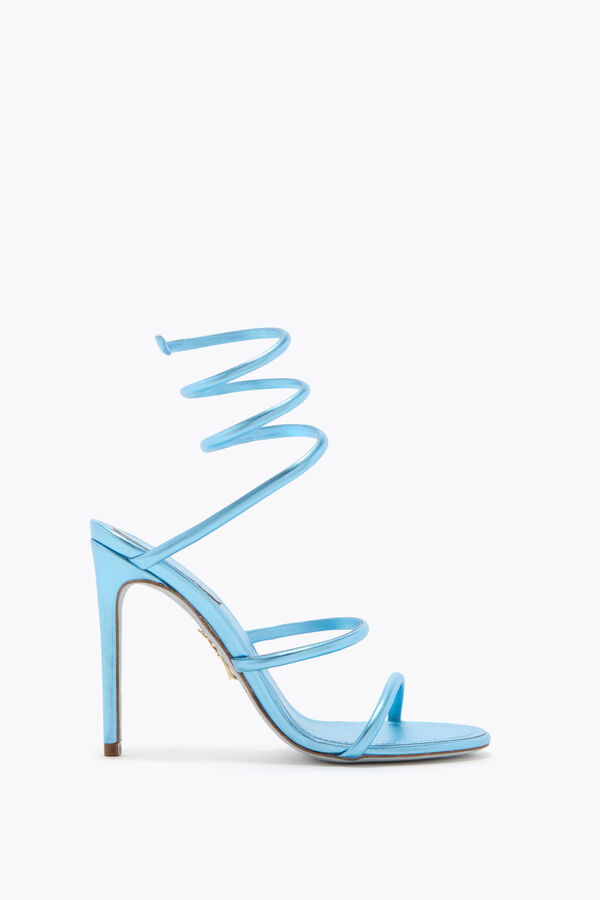 jeweled cleo metalliska ljus blÅ sandal 105 rene caovilla
