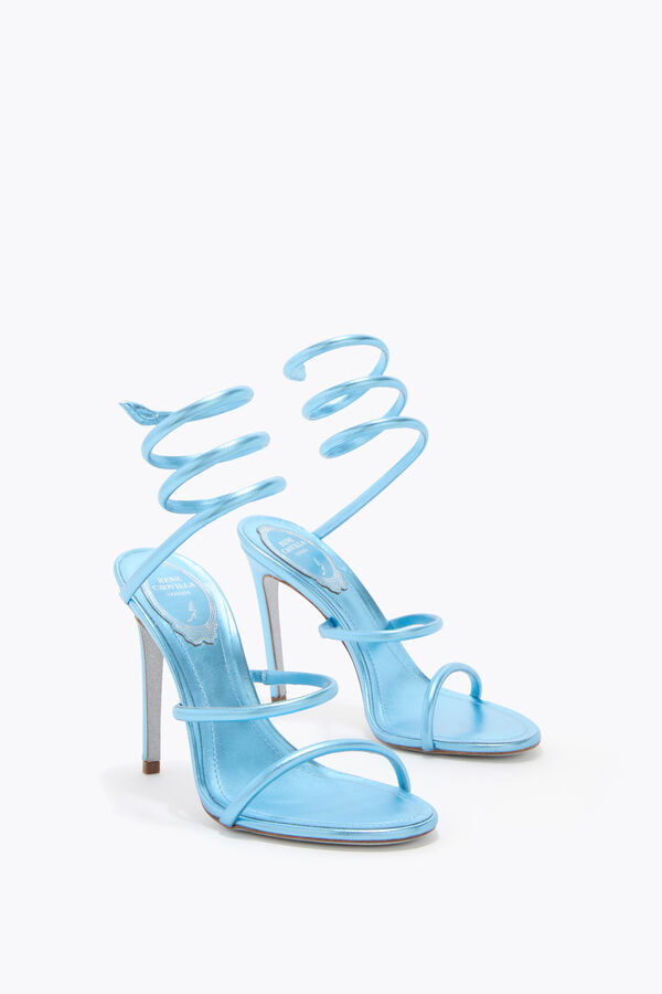 jeweled cleo metalliska ljus blÅ sandal 105 rene caovilla
