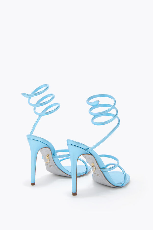 jeweled cleo metalliska ljus blÅ sandal 105 rene caovilla