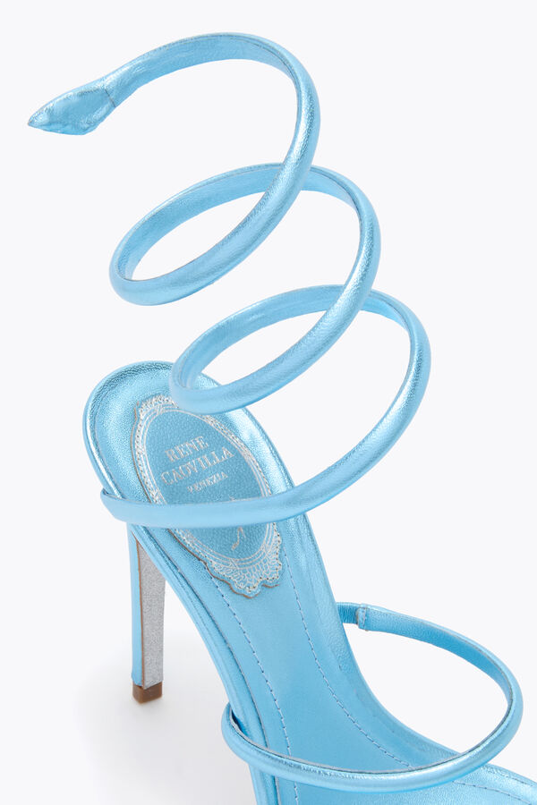 jeweled cleo metalliska ljus blÅ sandal 105 rene caovilla