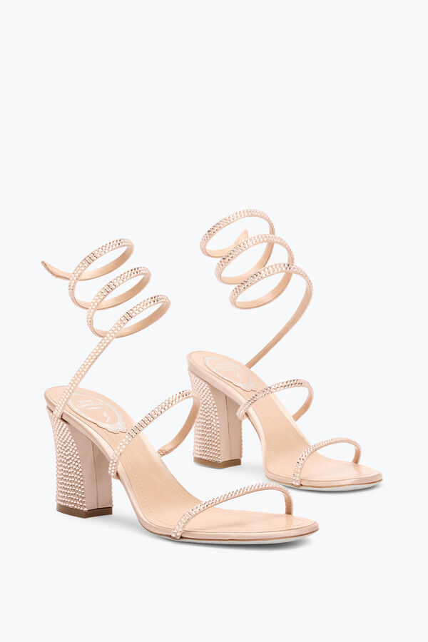 jeweled cleo naken sandal med sjÄl hÄlen 80 rene caovilla