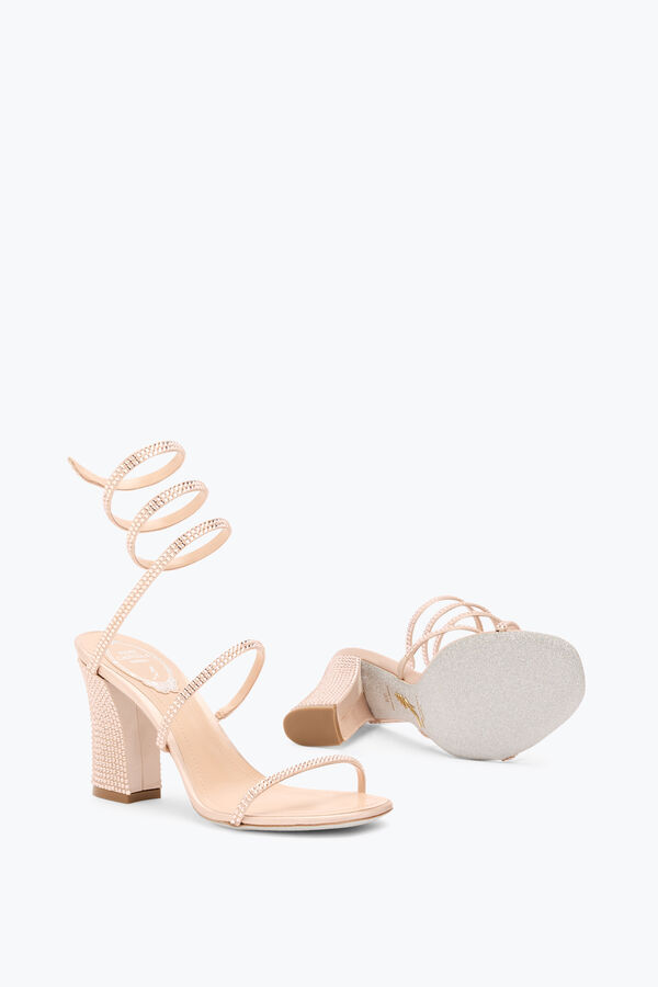 jeweled cleo naken sandal med sjÄl hÄlen 80 rene caovilla