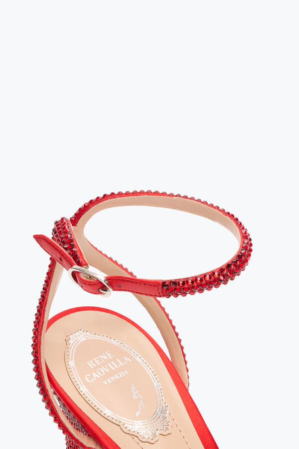 jeweled nicole rÖd sandal 80 rene caovilla