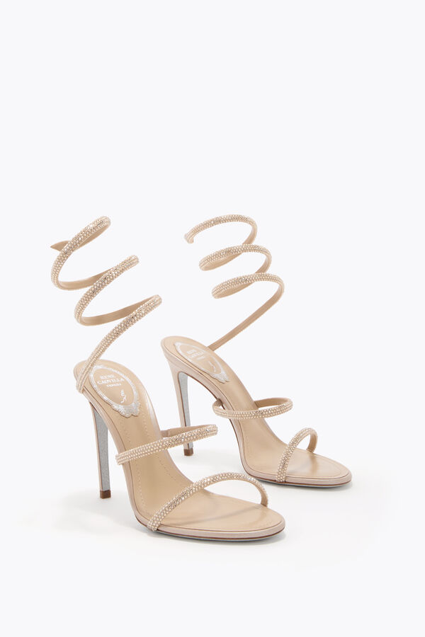 jeweled cleo guld sandal 105 rene caovilla
