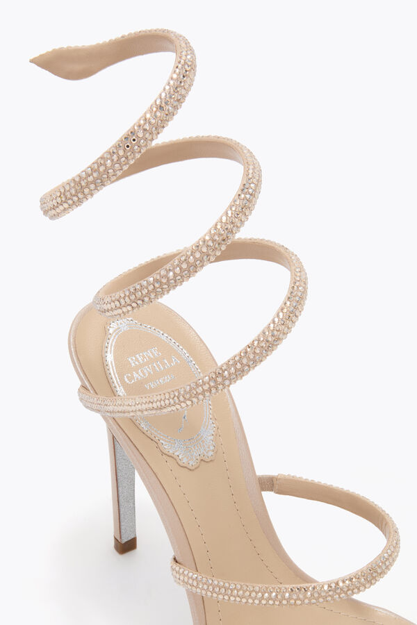 jeweled cleo guld sandal 105 rene caovilla