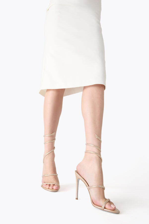 jeweled cleo guld sandal 105 rene caovilla