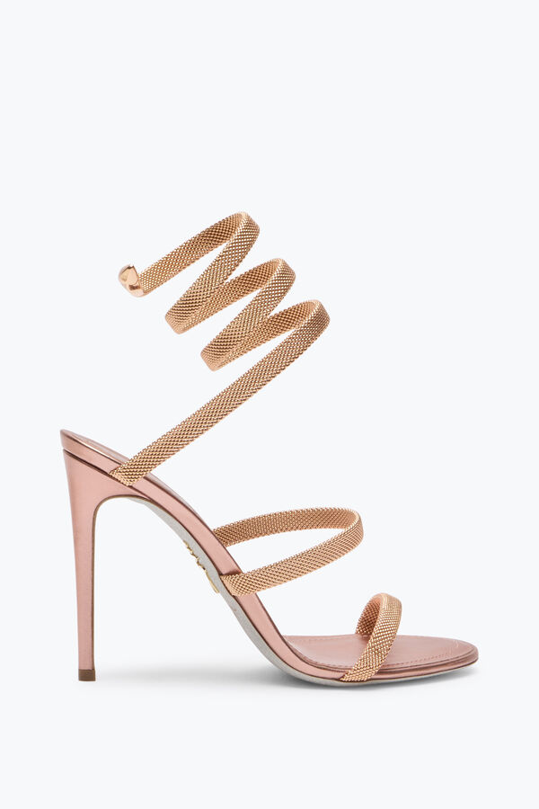 jeweled trigold cleo rose gold sandal 105 rene caovilla