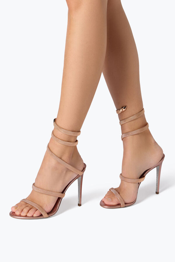 jeweled trigold cleo rose gold sandal 105 rene caovilla