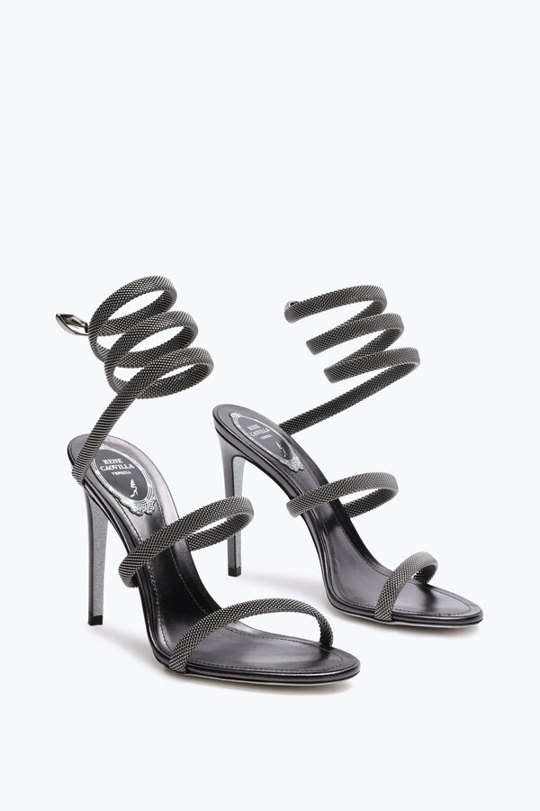 jeweled trigold cleo antracit sandal 105 rene caovilla