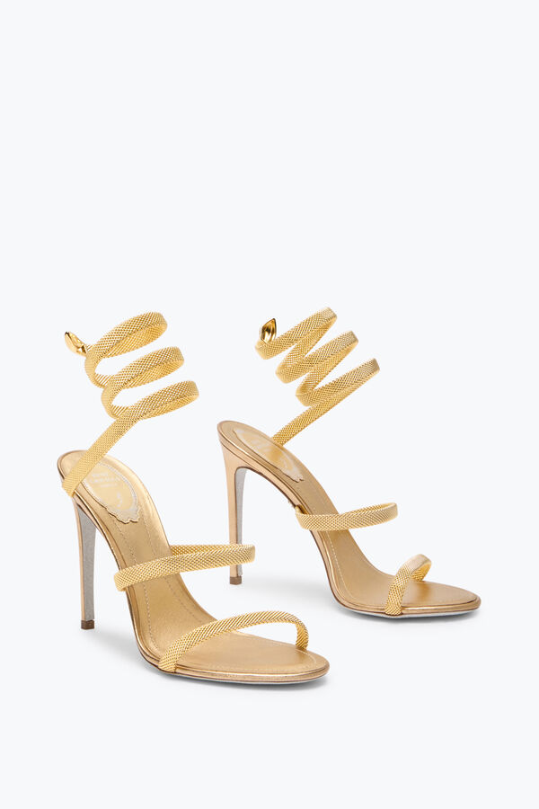 jeweled trigold cleo guld sandal 105 rene caovilla