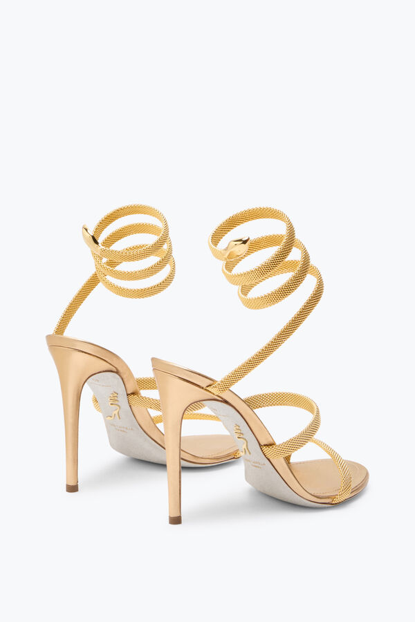 jeweled trigold cleo guld sandal 105 rene caovilla