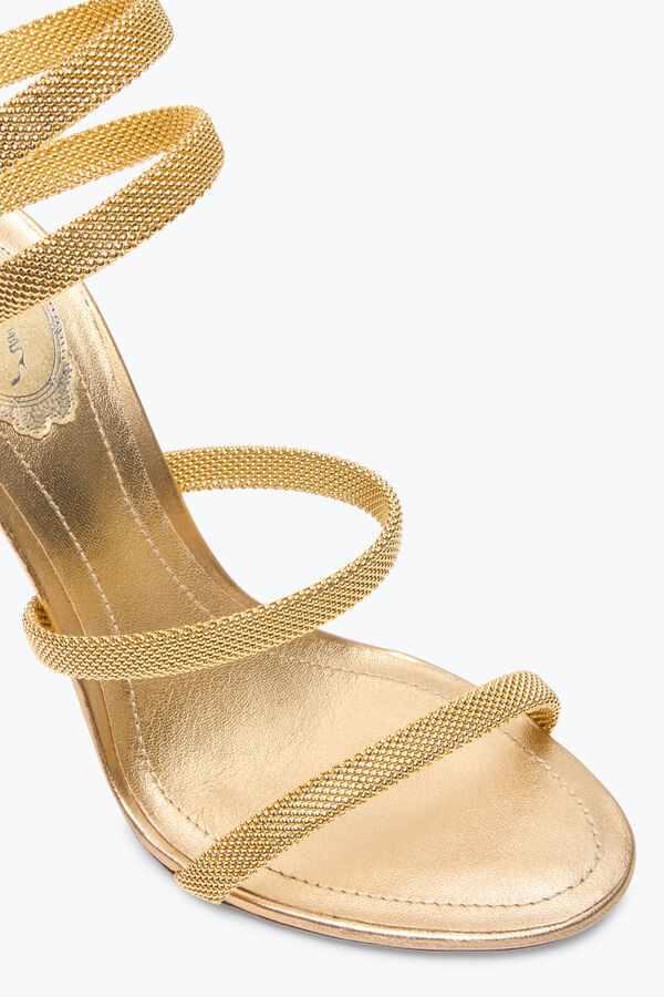 jeweled trigold cleo guld sandal 105 rene caovilla